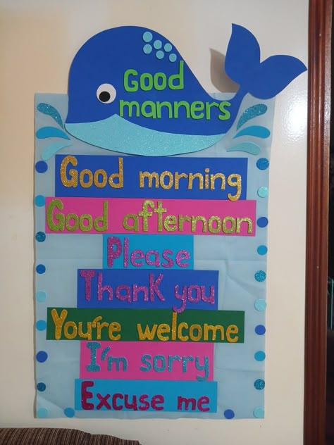 Good Manners Chart, Manners Chart, Classroom Charts, Chart Ideas, Science Projects For Kids, Good Manners, Please And Thank You, School Board, Teaching Classroom