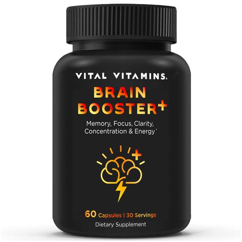 PRICES MAY VARY. Peak Cognitive Health: Specially crafted with Lion's Mane mushrooms, our Brain Booster Plus supplement enhances memory, focus, and clarity. Ideal for seniors and adults seeking top brain health supplements. Energize Your Mind: Experience a surge in mental energy with our blend of Ginkgo Biloba and Lion's Mane. Perfect for those needing an energy and focus supplement without caffeine. Clarity without the crash! Support for Concentration: Formulated for optimal mental focus, our s Supplements For Memory, Focus Vitamins, Brain Vitamins, Focus Supplements, Brain Health Supplements, Lions Mane Mushroom, Brain Supplements, Brain Booster, Lion's Mane