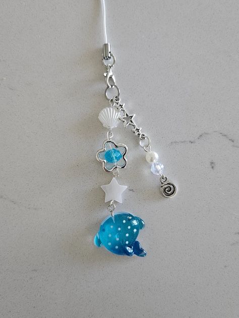 Whale Shark Phone Pendant Keychain Shark Keychain, Jellyfish Jewelry, Keychain Phone, Y2k Accessories, Bracelet Craft Diy, Diy Bracelets Patterns, Diy Bracelet Designs, Phone Charms, Jewelry Accessories Ideas