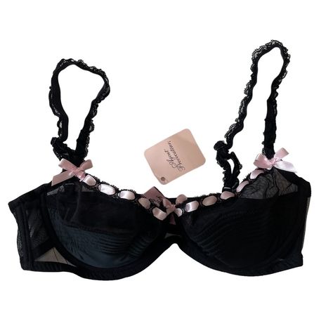 Brand New With Tags- Perfect Condition. Agent Provocateur Black Bra Pink Ribbon Trim Lingerie. Size 32d. Made In France. Matching Panty And Suspenders (Both Also New With Tags!) In My Closet In Size Small For Bundling! :) Offers Always Welcome!! From A Smokefree Home. All Items Ship In 1-2 Business Days. The Cardigans, Lingerie Inspiration, Cute Bras, Pretty Lingerie, Swaggy Outfits, Black Bra, Agent Provocateur, Pink Bra, Bras And Panties