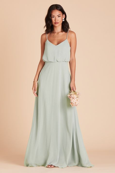 Green Chiffon Bridesmaid Dress, Classic Bridesmaids Dresses, Pastel Bridesmaids, Pastel Bridesmaid Dresses, Sage Bridesmaid Dresses, Sage Green Bridesmaid Dress, Sage Green Dress, Green Wedding Colors, Simple Bridesmaid Dresses