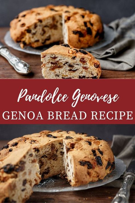 Pandolce Genovese: The Traditional Genoa Christmas Cake Genoa Cake, Italian Christmas Cake, Christmas Cake Recipe, Italian Recipes Dessert, Christmas Cake Recipes, Italian Christmas, Traditional Cakes, Sweet Wine, Italian Recipes Authentic