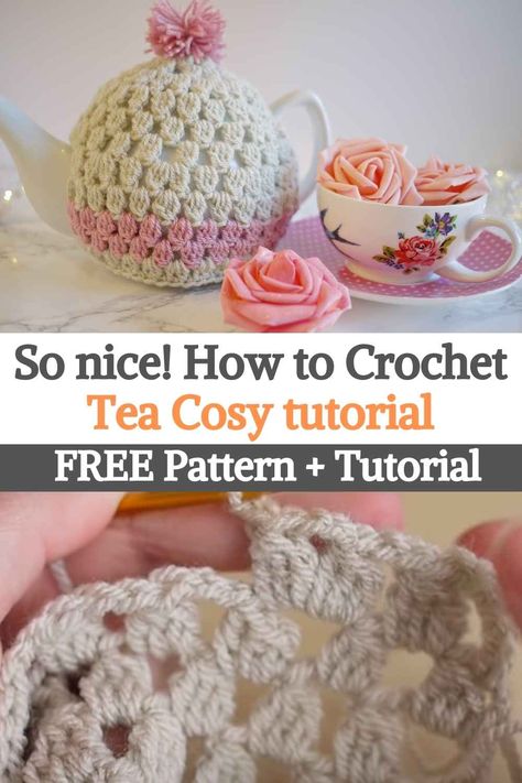 Do you want to make a cozy tea? I had a lot of cyber love for this cozy tea tutorial. And with Mother's Day just around the corner... I think it's the perfect gift! The video tutorial is very well explained and you just have to follow all the creator's instructions step by step. And for those of you who prefer to work from a written pattern, or are doing it again and don't need to go step by step, the written pattern is on the creator's blog. Crochet Tea Cosy Free Pattern, Tea Tutorial, Tea Cozy Tutorial, Crochet Tea Cosy, Crochet Washcloth Free Pattern, Crochet Washcloth Free, Tea Cosy Pattern, Tea Cosy Knitting Pattern, Tea Cozy Pattern