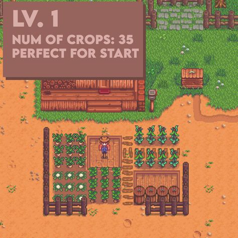 Stardew Valley Summer Crops Layout, Stardew Valley Starter Farm Layout, Stardew Valley Scarecrow Layout, Stardew Valley Farm Layout Standard Simple, Stardew Valley Beginner Tips, Stardew Valley Sprinkler Layout, Stardew Valley Meadowlands Farm Layout 1.6, Stardew Valley Farm Layout Aesthetic, Meadowlands Farm Layout