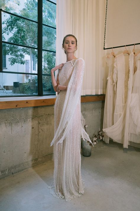 Alessia Wedding Gown — CHANA MARELUS Kaftan Wedding Dress, Chana Marelus, Couture Wedding Gowns, Bridal Cape, Winter Wedding Dress, Couture Wedding, Luxury Bridal, Gala Dresses, Tulle Wedding Dress