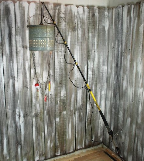 Fishing pole rack