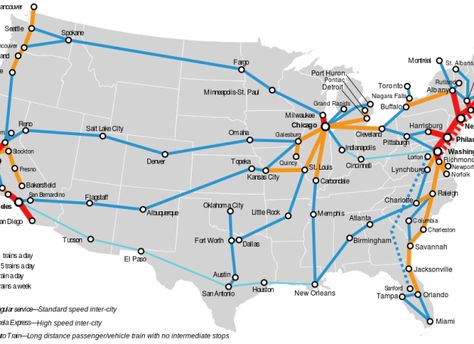 Amtrak Guide Train Travel Usa, Amtrak Train Travel, Amtrak Travel, Train Vacations, Train Trips, Train Map, System Map, Road Trip Map, Amtrak Train