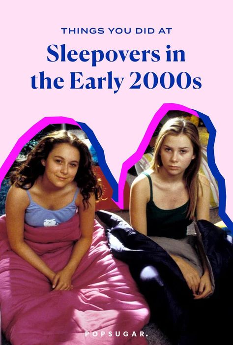 Things You Did at Sleepovers in the Early 2000s Bachlorette Party 2000s, Early 2000s Sleepover Aesthetic, 90s Themed Sleepover, Slumber Party 2000s, 2000 Slumber Party, Bachelorette Sleepover Aesthetic, 2000 Sleepover Aesthetic, Early 2000s Slumber Party, 2000s Sleepover Ideas