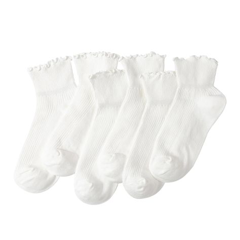 PRICES MAY VARY. The ruffle socks are made of combed cotton to provide super soft and smooth, keep your foot cool and dry all day long The socks for women can fit most sizes, US shoe size 5-9 with the stretchy cuffs to accommodate any ankle Cute ruffles to match with loafers, flats, sneakers and leather shoes for cute and lovely look Multiple color combinations of our cute ruffle socks to match with various styles of clothes and occasions Feel confidence to order. If you are not satisfied with t White Socks With Ruffles, White Cute Socks, Cute Ruffle Socks, Cute Socks Aesthetic, White Socks Women, Christmas Wishlist Aesthetic, Victorious Outfits, White Ruffle Socks, Socks Png