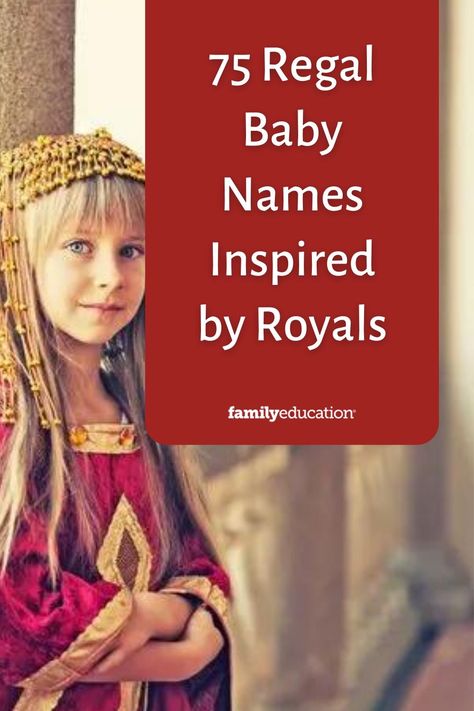 Want a royal baby name fit for a king or queen? These regal names are inspired by the British monarchy. #babynameideas Queenly Names, British Names Girl, King Names Ideas, Queen Names Ideas, Royal Boy Names, Royalty Names, Royal Girl Names, Royal Baby Girl Names, Queen Names