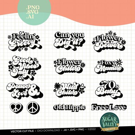 70s Svg Free, 70s Sayings Quotes, 70s Sayings, 70s Quotes, Joy Cricut, 70s Party, Art Cut, Invitations Birthday, 70s Hippie