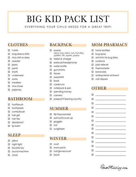 Kids Carryon Packing Lists, Packing List For Family Vacation, Kids Vacation Packing List, Family Holiday Packing List, Free Printable Packing List For Vacation, Editable Packing List Template Free, Travel Packing Checklist Free Printable, Family Travel Packing List, 7 Day Holiday Packing List