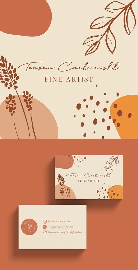 Visiting Card For Artist, Business Card Ideas Artist, Craft Business Cards Ideas Design, Logo Ideas For Art Business, Inspiring Logo Design, Fine Art Logo Design, Watercolour Logo Design, Logo Design Art Gallery, Art Business Cards Creative