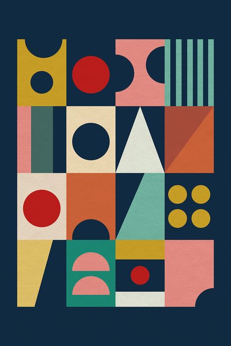 Search Page – StudioEL Art 10 Colour Palette, Mid Century Modern Shapes, Geometrical Shapes Design, Shape Design Art, Shapes Design Art, Colorful Patterns Geometric, Mid Century Modern Quilt, Mid Century Graphic Design, Mid Century Modern Graphic Design