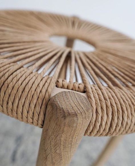 Woven Furniture Design, Bamboo Roof, Danish Cord, Quit My Job, Woodworking Art, Woven Chair, Woven Furniture, I Quit My Job, Side Table Design