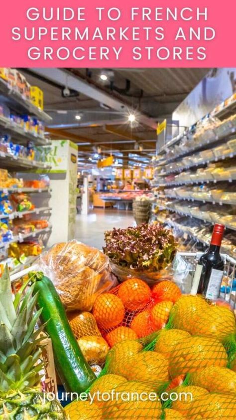 French Grocery Store, German Grocery Store, French Supermarket, Grocery Basket, Grocery Supermarket, Store Snacks, Stunning Architecture, France Travel Guide, Shopping List Grocery