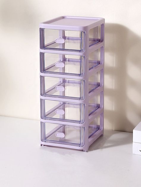 1pc Simple And Exquisite Desktop Drawer Storage Box, Multi-Layered Stationery Organizer, Dust-Proof, Waterproof, For Study & Office Desk, Dorm, Bedroom, Study Room, Writing Utensils, Small Objects, School SuppliesI discovered amazing products on SHEIN.com, come check them out! Bedroom Study Desk, Purple Dorm, Purple Desk, Purple Bedroom Decor, Purple Office, Purple Room Decor, Stationery Organizer, Desktop Drawers, Purple Bedroom