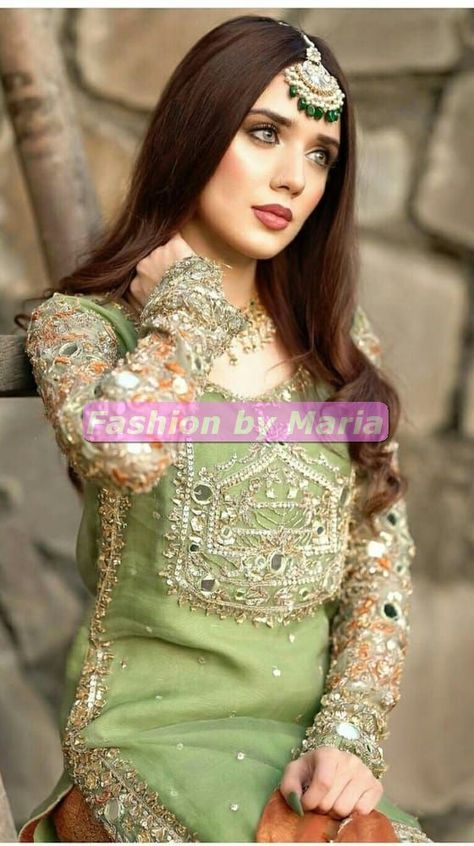 New Collection of Fancy Party Wears 2023 @Fahion by Maria Mehendi Dresses Pakistani, Mehendi Dresses, Mehendi Dress, Black Bridal Dresses, Beautiful Gown Designs, Asian Wedding Dress Pakistani, Indian Bridesmaid Dresses, Pakistani Women Dresses, Mehndi Dress