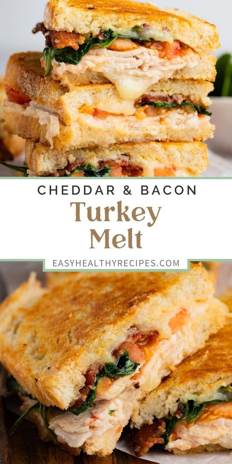 Turkey Melt, Bacon Turkey, Best Sandwich Recipes, Dinner Sandwiches, Salad Pasta, Health Dinner Recipes, Chapati, Sandwich Recipes, Keto Dessert