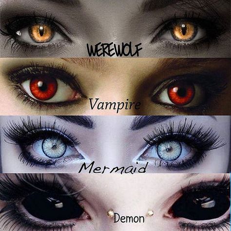 Photo | #Eyes: Werewolf Vampire Mermaid Demon | Mesmerising Eyes | Flickr Mata Manga, Creaturi Mitice, Personaje Fantasy, Fesyen Rambut, Idee Cosplay, Maquillage Halloween, Shadow Hunters, Anime Eyes, Eye Art