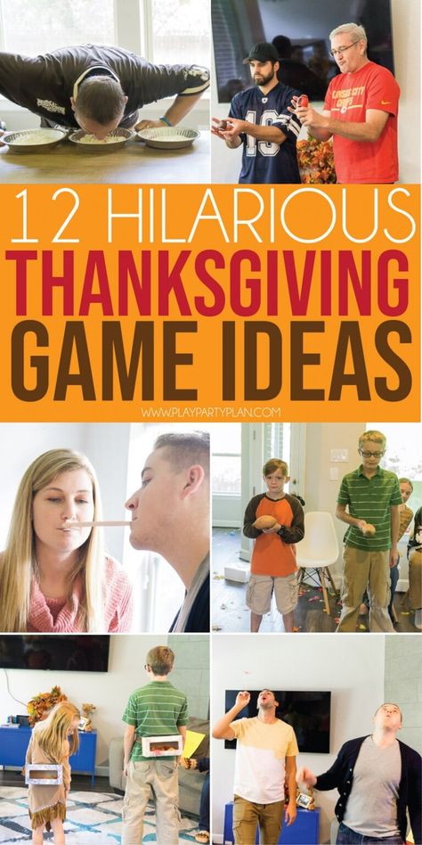 Thanksgiving Game Ideas, Thanksgiving Games For Family, Thanksgiving Family Games, Funny Games For Groups, Fun Thanksgiving Games, Thanksgiving Games For Adults, Games Thanksgiving, Friendsgiving Games, Thanksgiving Games For Kids