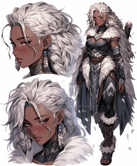 Princess Yue in another dimension Barbarian Woman, Princess Yue, Persona Anime, Female Character Concept, Black Cartoon Characters, Another Dimension, Dungeons And Dragons Characters, Black Anime Characters, Female Character