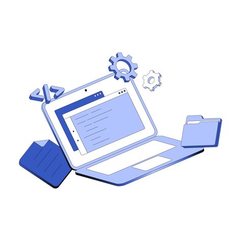 Programming Illustration, Laptop Clipart, Laptop Png, Laptop Vector, Computer Vector, Graphic Design Programs, Vector Technology, Programming Code, Computer Graphics