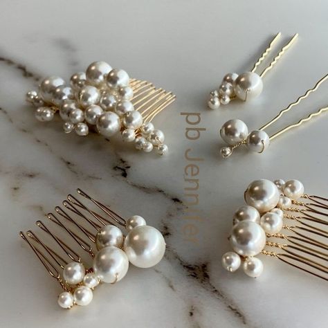 Pearl hair combs