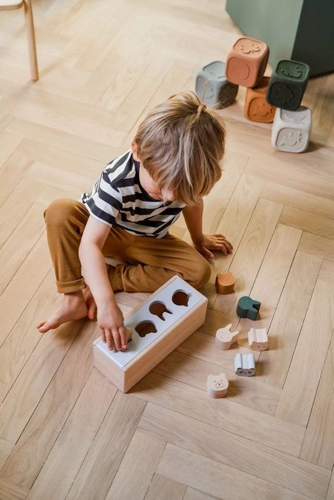 Ferm Living Kids, Montessori Diy, Wood Nursery, Cloud Cushion, Baby Rocker, Unique Kids, Gender Neutral Nursery, Puzzle Box, Nursery Neutral