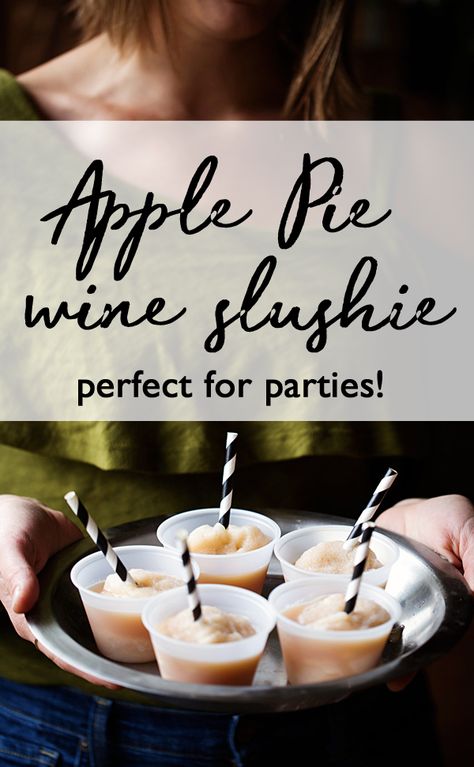 Apple Cider Slushies, Apple Pie Drink, Wine Slushie Recipe, Apple Cider Drink, Spiked Apple Cider, Apple Cider Mimosa, Pumpkin Wine, Apple Wine, Cider Drinks