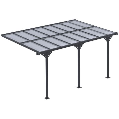 PRICES MAY VARY. Deck Gazebo: Like an awning but bigger and better, our wall pergola can custom-fit your deck. The columns adjust (63.75" - 112.25") forward and back, (11.75" - 17.75") left and right, and fit a wall 91" - 98.5" high. Polycarbonate Pergola: Enjoy the warm sunshine without issue. The polycarbonate roof on our patio pergola filters out annoying UV, stopping sunburns and keeping you comfy. Also, our pergola roof can keep you dry; it deflects away rain for cozy sitting showers or shi Deck Gazebo, Wall Pergola, Sun Panels, Pergola Metal, Gazebo On Deck, Pergola Aluminium, Patio Pergola, Metal Pergola, Aluminum Pergola