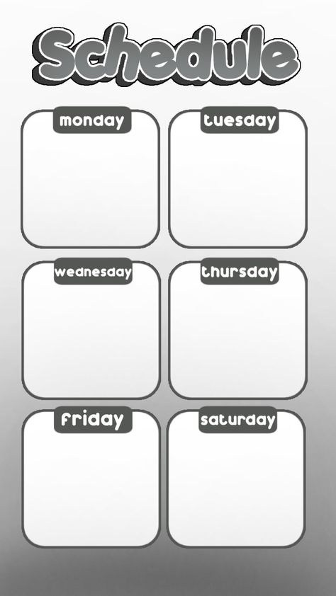 Schedule Templates Black, Weekly Schedule Template Aesthetic, Class Schedule Planner, Schedule Templates Aesthetic, Class Schedule Template, Schedule Board, Class Timetable, Eyelash Studio, Timetable Template