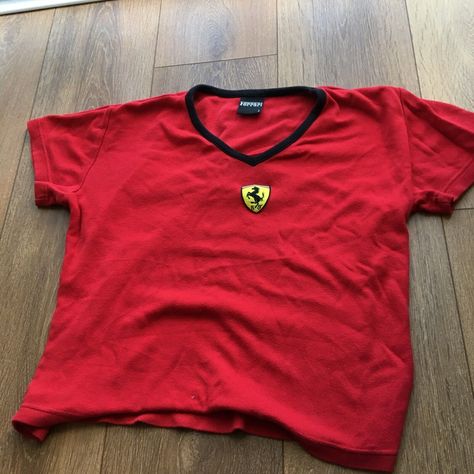 Ferrari Clothes, Ferrari Top, Soccer Outfits, Outfit Formulas, Casual Tops For Women, Basic Outfits, Blackpink Fashion, Dream Clothes, Retro Outfits