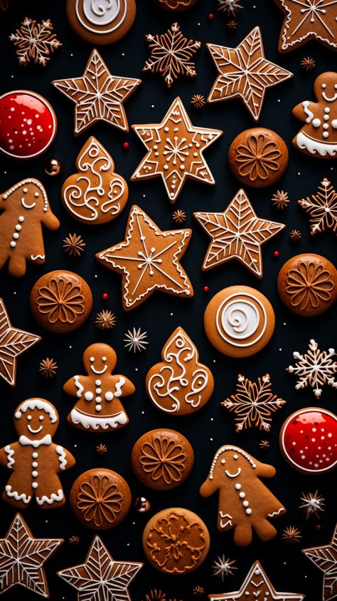 Gingerbread Wallpaper Aesthetic, Gingerbread Phone Wallpaper, Christmas Gingerbread Wallpaper, Gingerbread Man Wallpaper, Gingerbread Background, Christmas Theme Wallpaper, Gingerbread Wallpaper, Phone Images, Gingerbread Christmas Decor