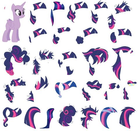 Mlp Hairstyles, My Little Pony Hair, Mlp Twilight Sparkle, Mlp Twilight, My Little Pony Poster, Mlp Base, My Little Pony Twilight, My Lil Pony, My Little Pony Drawing