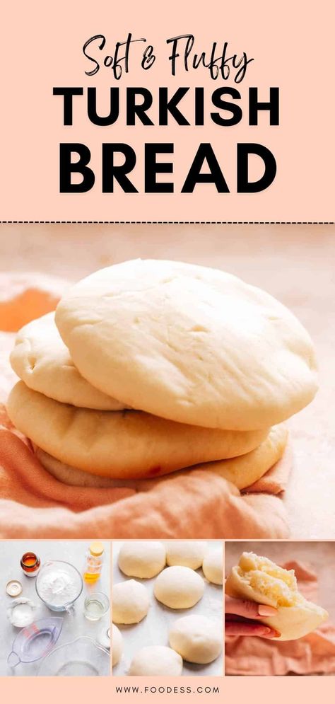 This Turkish Bread recipe, also known as bazlama, is so soft and tender! Similar to pita bread but thicker and fluffier, bazlama is a versatile flatbread that can be enjoyed for breakfast or is perfect for dipping or serving alongside grilled meats.Whether you prefer it plain or topped with hummus, butter, cheese, honey, or jam, this Turkish bread is a delicious addition to any dinner or holiday table. Head to my blog for the full recipe and video tutorial. Turkish Pita Bread, Turkish Flatbread Recipe, Turkish Bread Recipe, Soft Flatbread Recipe, Turkish Flat Bread, Turkish Flatbread, Turkish Bread, Flatbread Recipe, Bread Soft