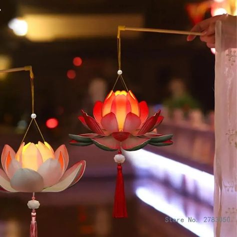 Handheld Blossom Lotus Flower Lanterns Light Party Glowing Lanterns for MidAutumn Festival Gift Dancing Props Lightweight - AliExpress Dancing Props, Lotus Lantern, Lanterns Light, Light Party, Bright Lights, Bright Light, Lantern Lights, Japanese Culture, Flower Shape