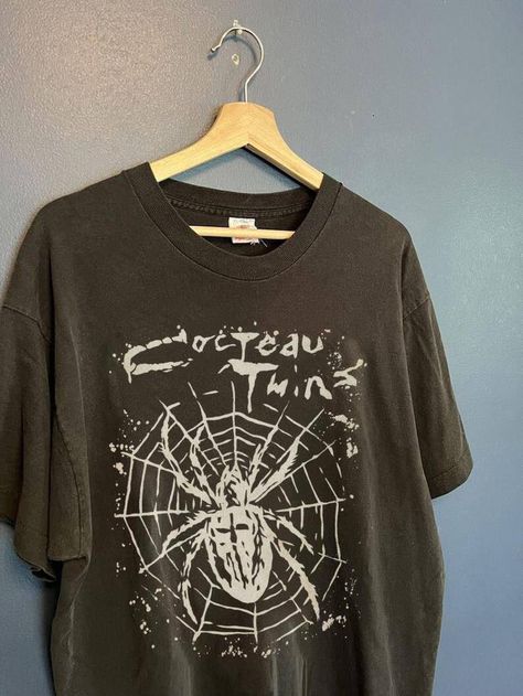 Vintage Cocteau Twin Inpsired Short Sleeve Unisex Tshirt For Men Women KH3766 Cocteau Twins T Shirt, Vintage Black T Shirt, Cocteau Twins Shirt, Thrift Shirts, Alt Shirts, Bleach Shirt Design, Grunge Graphic Tees, Fairy Grunge Shirt, Old Tshirt