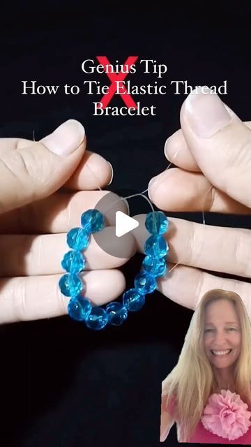 Thousands of Tips on Instagram: "Genius Tip on how to tie elastic thread bracelet   Credits:@beadingsociety Creator: -candy_shopp (youtube shorts)  #elasticthreadbracelet #diybracelet #handmadejewelry #jewelrymaking #beadjewelry #fashionaccessory #jewelrydesign #diyfashion #handmadewithlove #jewelrylover #jewelrymakingfun #jewelryaddict #jewelryobsession #jewelrycollection #jewelrytrends #jewelrylove #jewelrystore #jewelrybox #jewelrygift #jewelrygram #jewelryboutique #jewelryworld #jewelryfashion #jewelrydesigner #jewelryartist #fashionjewelry #bohochic #handmadeaccessorie" Beaded Bracelets Tie Off, Tying Jewelry Knots, Tie Off Elastic Bracelet, Craft Ideas Using Beads, How To Knot Elastic Bracelet, Tying Elastic Cord Stretch Bracelets, Tying Stretchy Bracelets, Best Way To Tie Elastic Bracelet, Tie Off A Bracelet