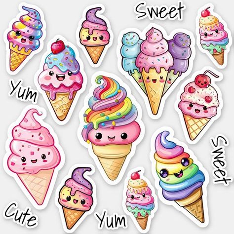 Cute Kawaii Ice Cream Kids Sticker #sticker Stickers #stickers freesticker #freesticker freestickers #freestickers free download sticker #freedownloadsticker 15.77 Cute Stickers For School, Cool Stickers Printable, Ideas For Stickers, Cute Ice Cream Drawing, Quirky Stickers, Kawaii Food Stickers, Cute Printable Stickers, Ice Cream Drawing, Ice Cream Sticker