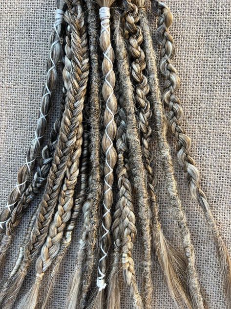 Diy Dreads, Plastic Hair Ties, Clip In Dreadlocks, Loc Wig, Different Braid Styles, Teeth Clip, Blonde Dreadlocks, Faux Dreads, Braid Extensions