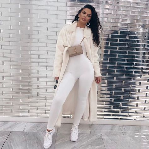 Naked Wardrobe on Instagram: “The jumpsuit you need in your winter wardrobe. 🐰” White Overalls, Rompers Womens Jumpsuit, Plain Outfits, Cotton Jumpsuit, Long Sleeve Jumpsuit, Long Sleeve Bodycon, Mode Style, Rompers Women, Mode Outfits