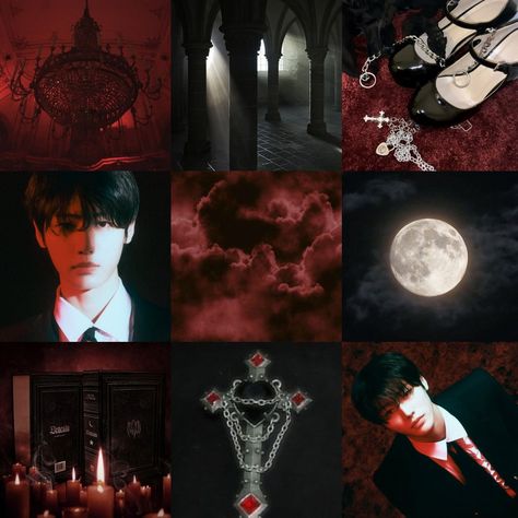 Vampire Themed Wallpaper, Vampire Aesthetic Enhypen, Enhypen Vampire Edit, Sunghoon Vampire Aesthetic, Vampire Moodboard Aesthetic, Chaconne Enhypen Aesthetic, Dark Red Vampire Aesthetic, Vampire Sunghoon, Bite Me Aesthetic