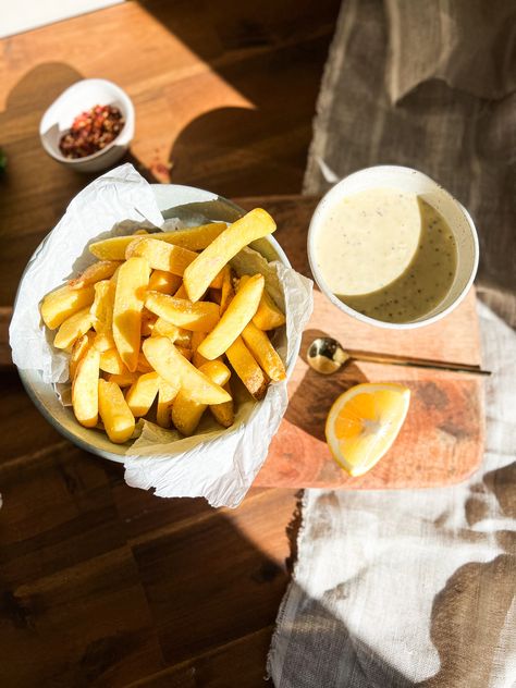 If you are looking for a plant based alternative to traditional aioli, look no further! This creamy homemade condiment adds a touch of sweetness and a burst of tang to your dishes. From dipping to drizzling, it's the perfect accompaniment that turns every bite into a gourmet experience. Mustard Aioli, Sauce For Vegetables, Homemade Honey Mustard, Vegetable Sticks, Deli Sandwiches, Homemade Condiments, Crispy Fry, Mini Sandwiches, Sandwich Spread