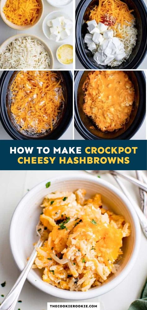 Hashbrown Egg Casserole Crockpot, Cheesy Potatoes With Hashbrowns Crock Pot, Cheesy Hashbrown Potatoes Easy, Slow Cooker Hashbrown Breakfast, Crock Pot Hashbrown Casserole Crockpot, Cheesey Hashbrown Crockpot Slow Cooker, Cheese Hashbrowns In Crockpot, Crockpot Hashbrowns Slow Cooker, Hashbrown In Crockpot