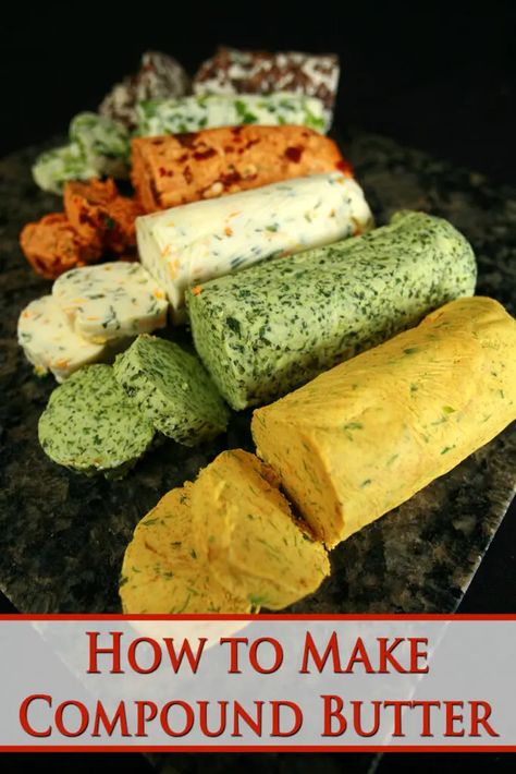 Compound Butter Recipes, Flavored Butter Recipes, Butter Recipes Homemade, Flavored Butters, Compound Butters, Compound Butter Recipe, Herb Butter Recipe, Brain Storming, Seasoned Butter