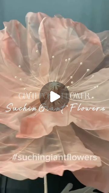 Giant Flower Pattern, How To Make Big Flowers Diy, Fabric Giant Flower, Diy Giant Fabric Flowers, Large Fabric Flowers Diy, Giant Fabric Flowers, Organza Flowers How To Make, Large Organza Flowers, Giant Organza Flowers