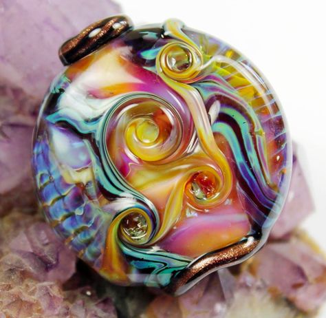 Sheila Davis‎ #lampwork #beads Lampwork Bead Jewelry, Lampwork Focal Bead, Troll Beads, Bead Inspiration, Fantasy Decor, Beads Designs, Focal Beads, Beads Jewellery, Gorgeous Glass