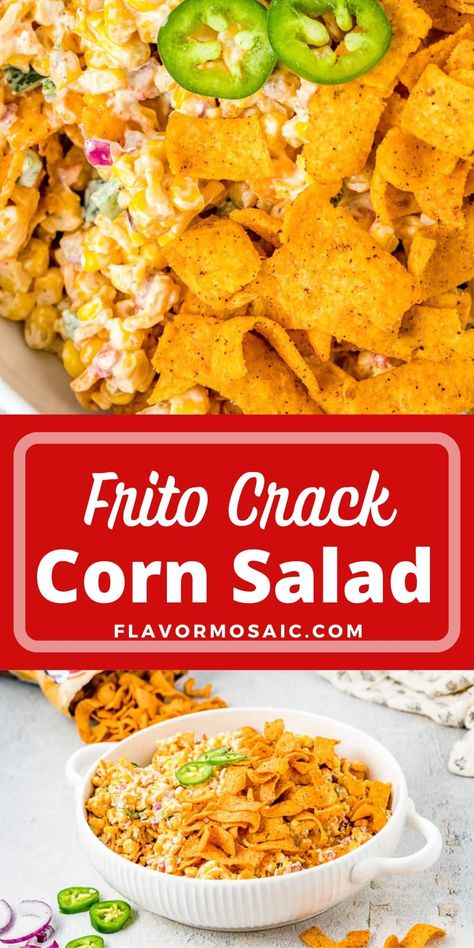 Cold Corn Salad, Frito Corn Salad, Corn Recipes Side Dishes, Picnic Side Dishes, Potluck Salad, Cornbread Salad, Corn Side Dish, Potluck Side Dishes, Corn Salad Recipes