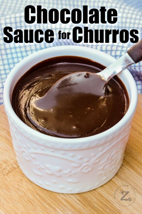 This homemade Spicy Chocolate Sauce for churros is the best thing since churros themselves! It's so easy to make, and the kids can help! #chocolatedipforchurros #ourzestylife #spicychocolatesauce #recipe #chocolatesauceforchurros #dessert #homemade #churrosconchocolate #mexican #spicy #churrosandchocolate #chocolatedip #chocolatesauce #chocolatedippingsauce #dessert #dessertsauce How To Make Chocolate Sauce For Churros, Churros And Chocolate Sauce, Chocolate Dip For Churros, Chocolate Dipping Sauce Recipe, Chocolate For Churros, Spicy Chocolate Sauce, Spanish Churros And Chocolate, Churro Chocolate Dipping Sauce, Churro Sauce Recipe